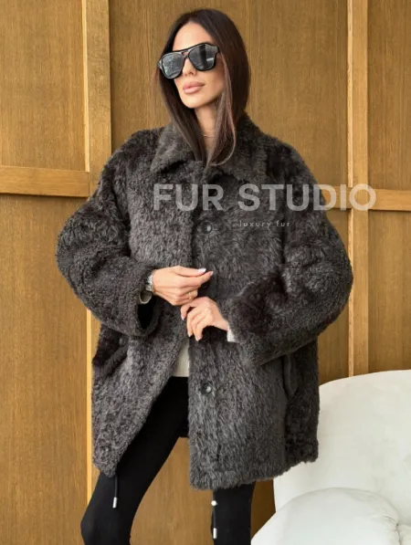 Шуба из овчины - натуральная - фото 4