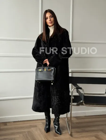 Дубленка из натуральной овчины астраган - фото 17