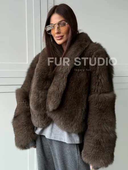 Кроп-шуба из меха песца - фото 6