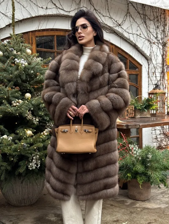 Манто из меха куницы - фото 8