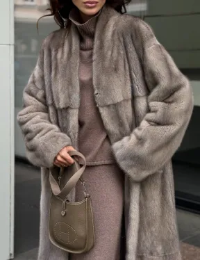 Длинная норковая шуба - фото 2