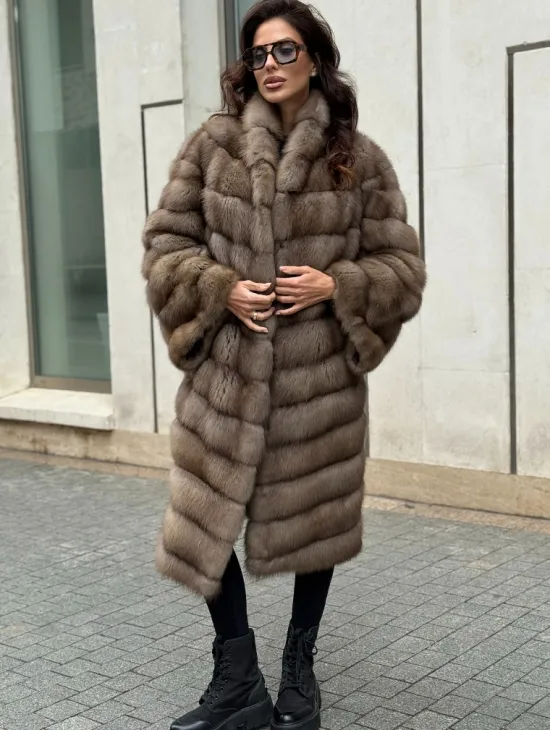 Шуба из натуральной куницы - фото 3