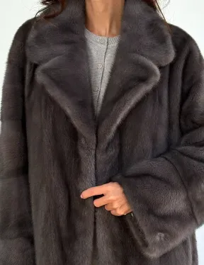 Норковая шуба сапфир - фото 1