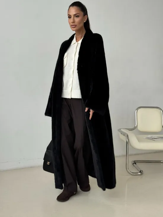 Длинная норковая шуба BLACKGLAMA - фото 8