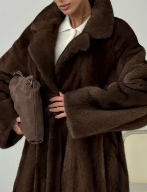 Длинная норковая шуба - фото 1