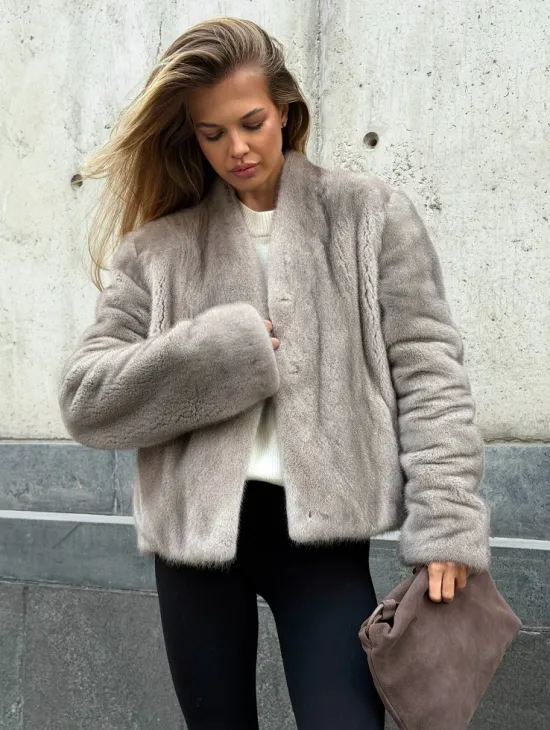 Короткий норковый жакет - фото 3