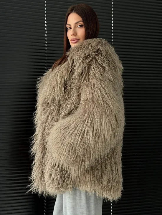 Полушубок из ламы - фото 4