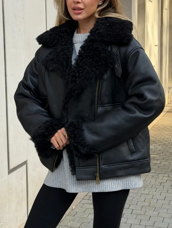 Дубленка авиатор зимняя - фото 7