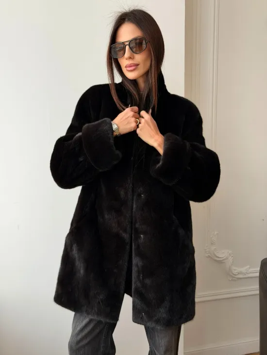 Жакет из аукционной норки Kopenhagen Fur - Dark brown - фото 7