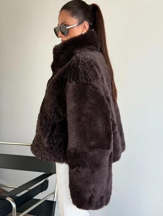 Женская двухсторонняя дубленка - фото 4