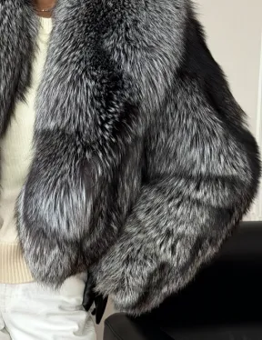 Кроп-шуба из чернобурой лисы - фото 2