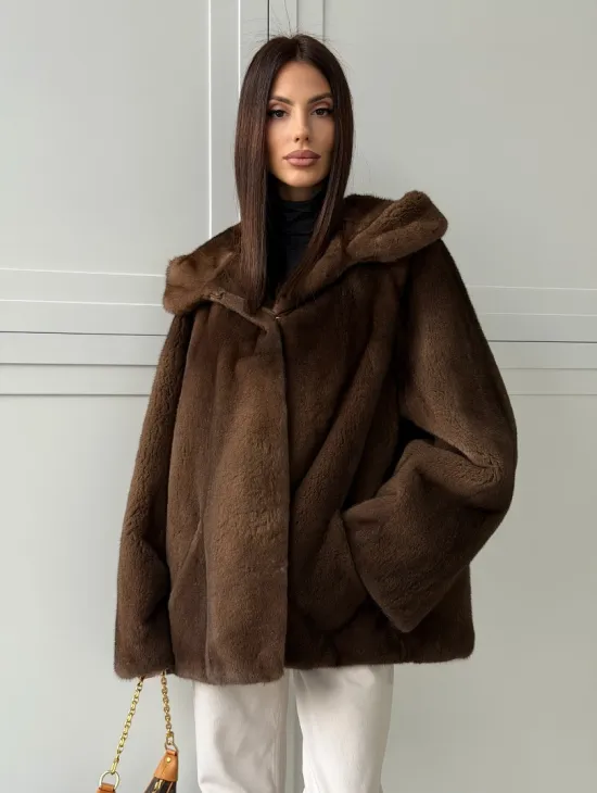 Автоледи с капюшоном из норки KOPENHAGEN FUR - фото 10