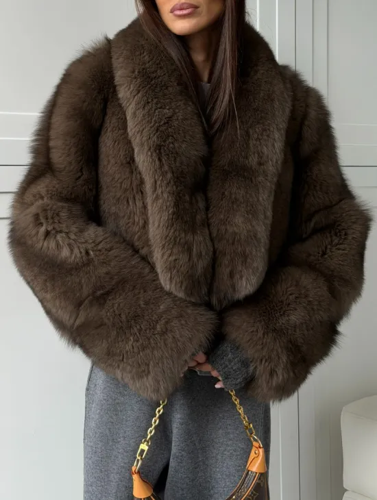 Кроп-шуба из меха песца - фото 2