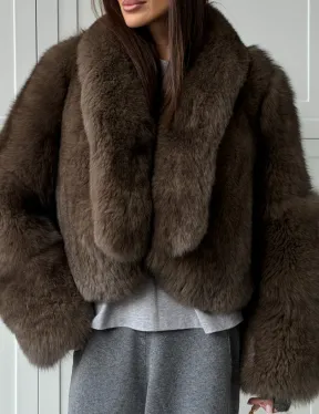 Кроп-шуба из меха песца - фото 1