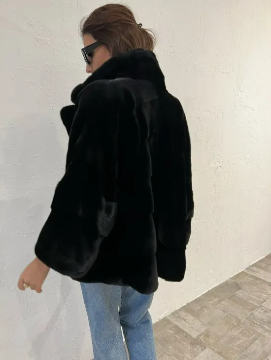 Короткая шуба - автоледи из меха аукционной норки - фото 4